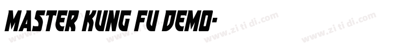 Master Kung Fu DEMO字体转换